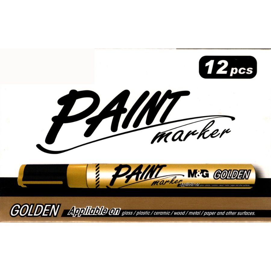 Thick Paint Marker Golden, Silver 2.00mm Bullet Tip (1 Pcs)