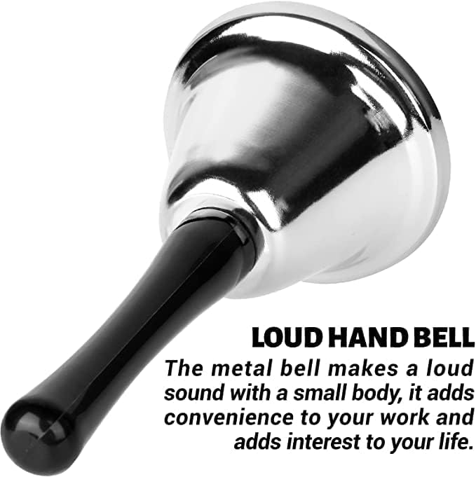 Hand Bell, Stainless Steel Loud Calling Hand Bell