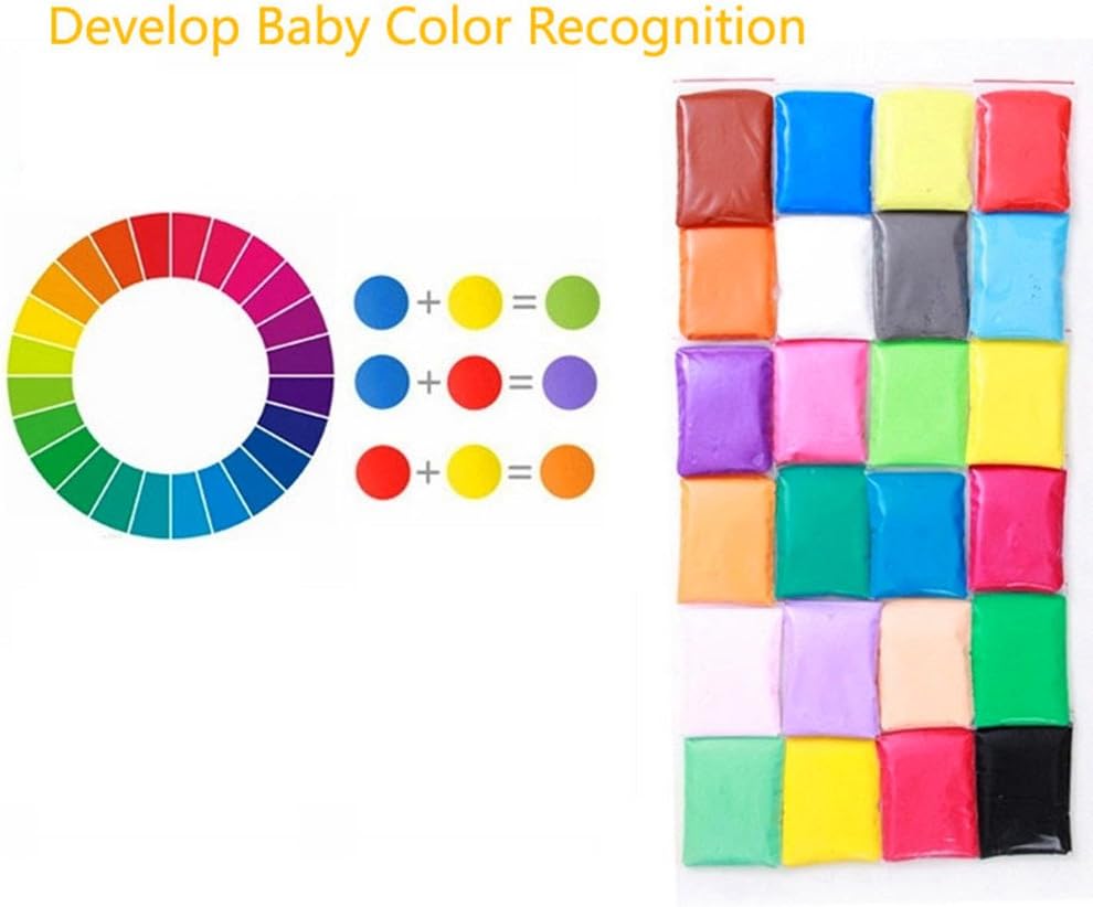 12 / 24 / 36 Bright Colour Air Dry Super Light Clay Craft Kit Modelling Bouncing Clay Artist Studio Toy,