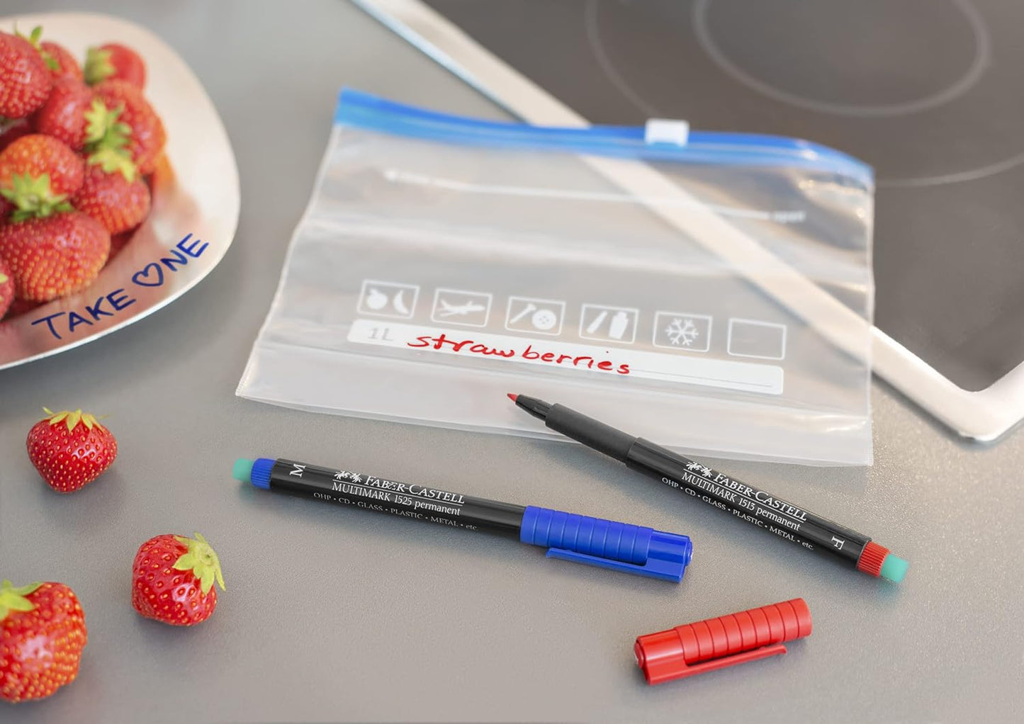 Faber Castell Multimark Marker Permanent, F, Black 10 Pcs Waterproof