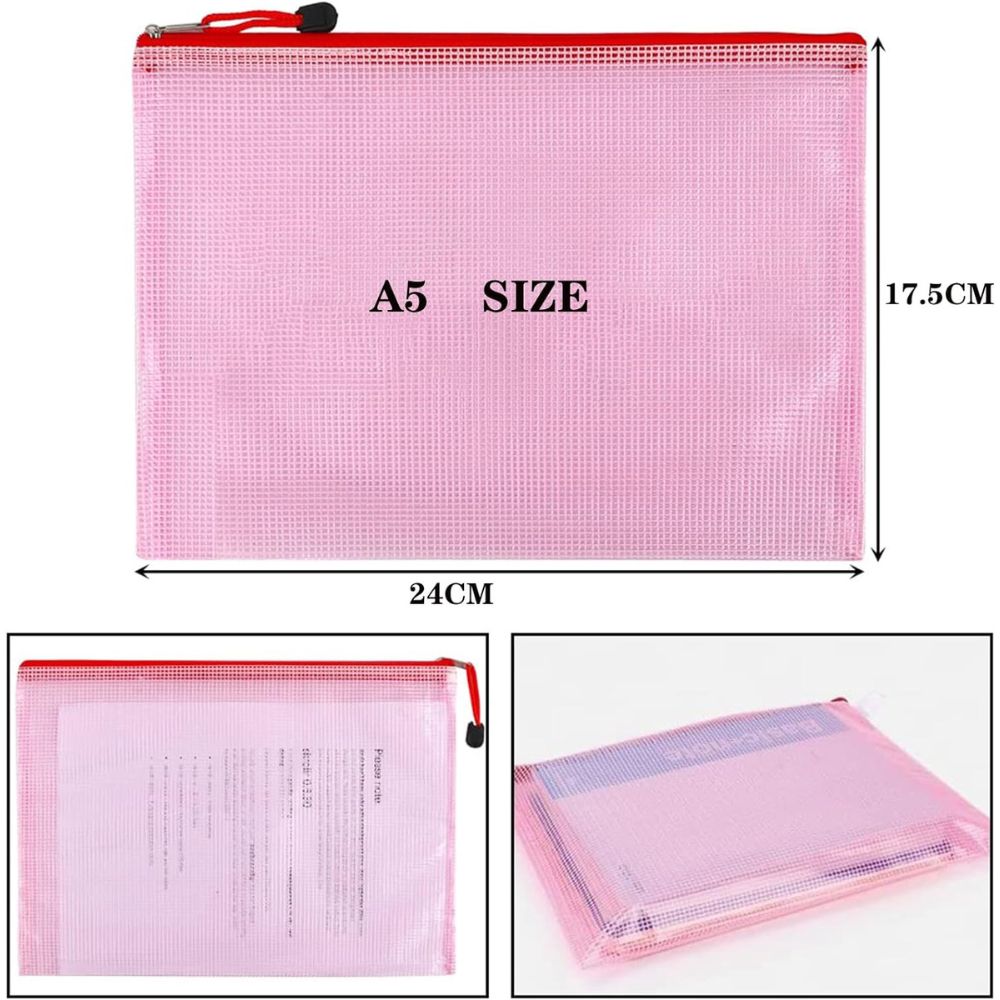 A5 Zip Bags Assorted (Pack Of 10)