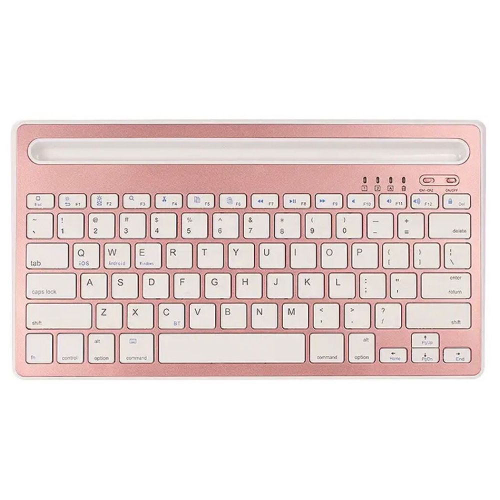 Wireless Dual Channel Multi Device Bluetooth Keyboard for Pc,  Mac, Laptop, Smartphone, SmartTv, Tablet