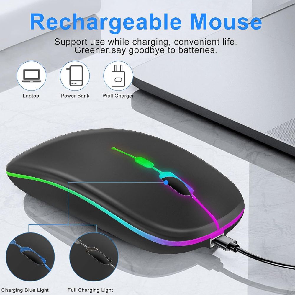 Wireless Bluetooth LED Mouse Rechargeable