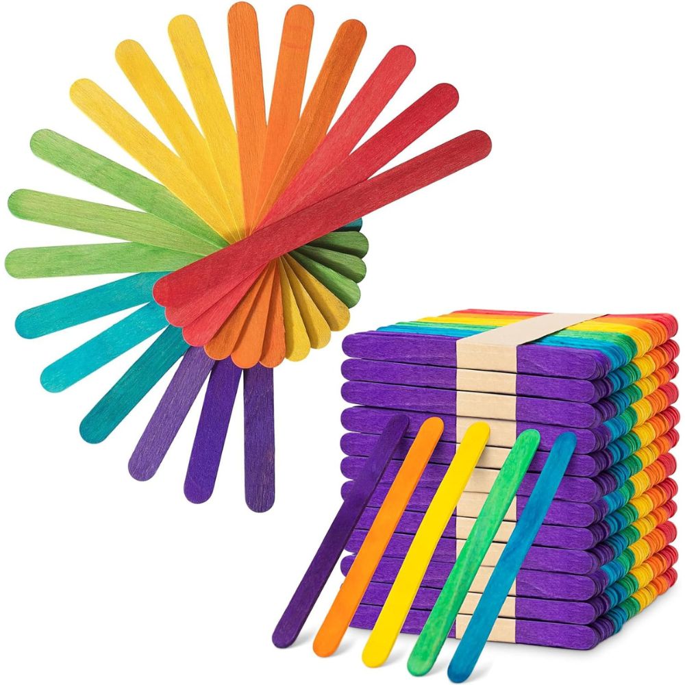 Ice Cream Sticks Coloured (Pack Of 50 Sticks)