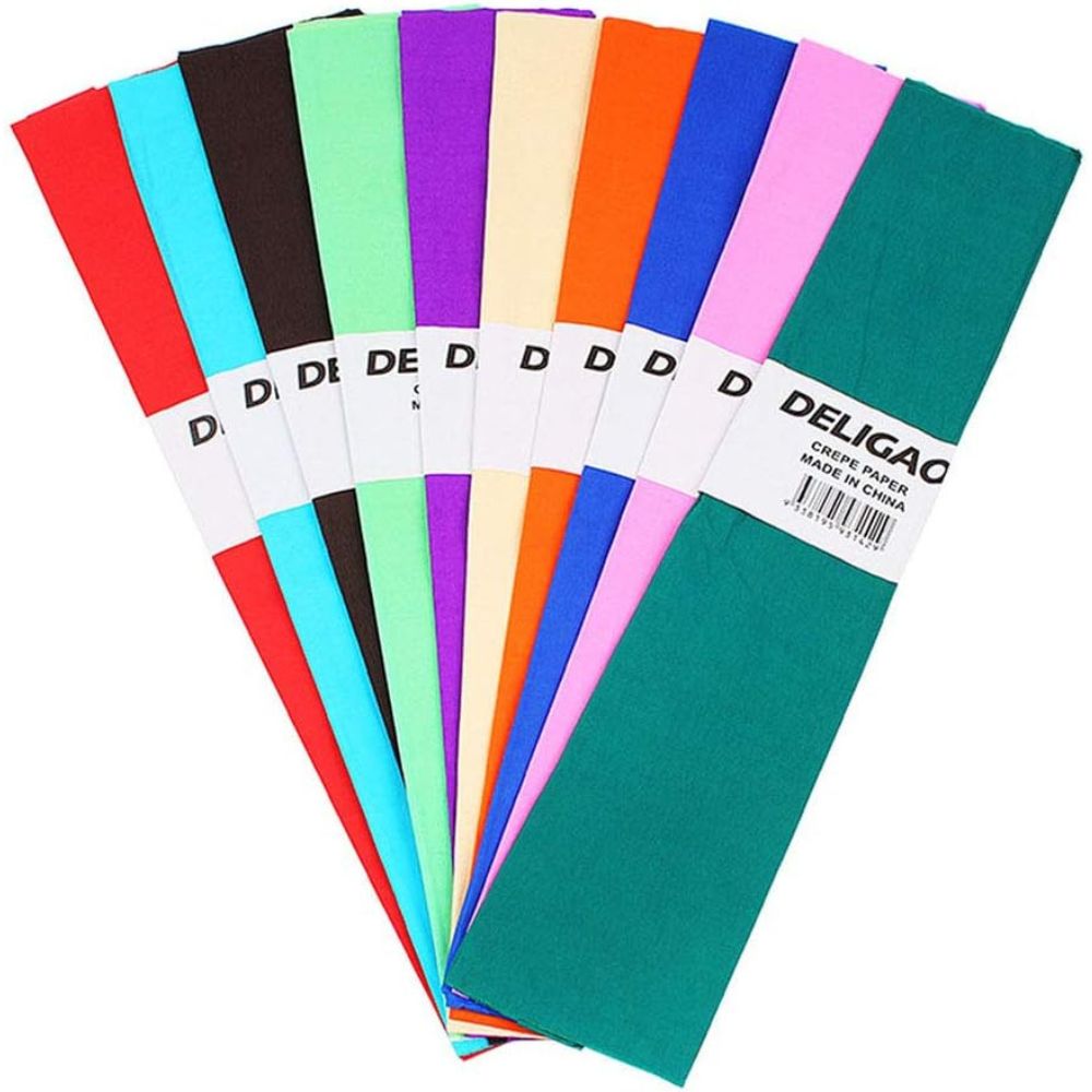 Crepe Paper Size 50cm wide x 2 Yards Long, Perfect for Occasional and Event Crafting