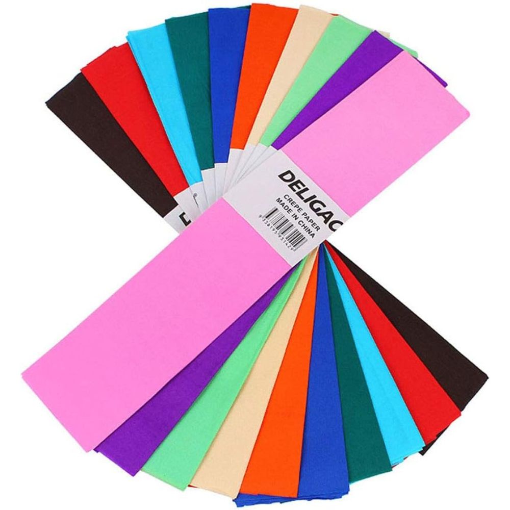 Crepe Paper Size 50cm wide x 2 Yards Long, Perfect for Occasional and Event Crafting