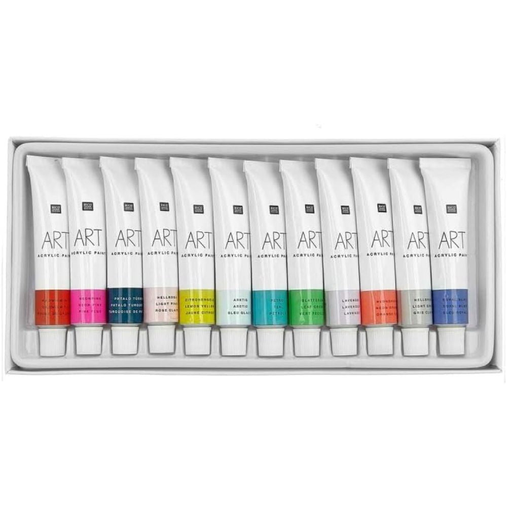 Acrylic Colours 12 Tubes Set 12ml