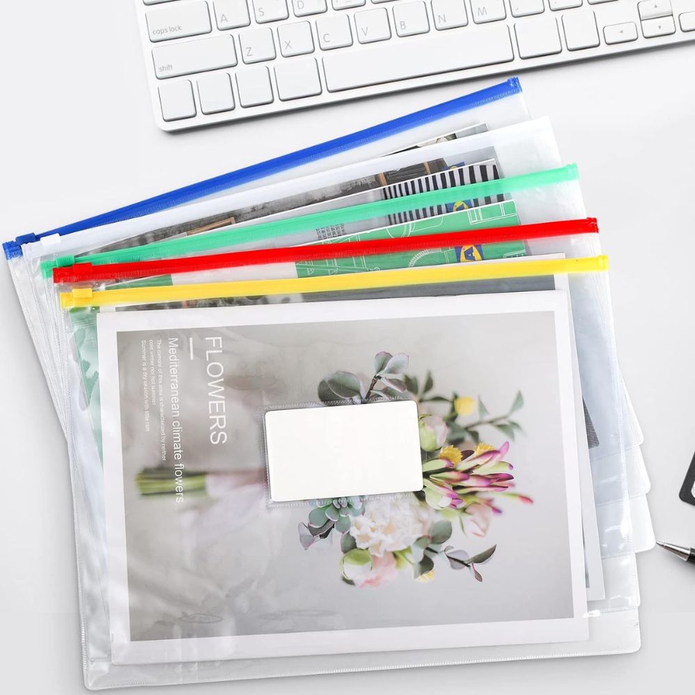 Transparent Pouch A4 Zip Lock (Pack Of 5)