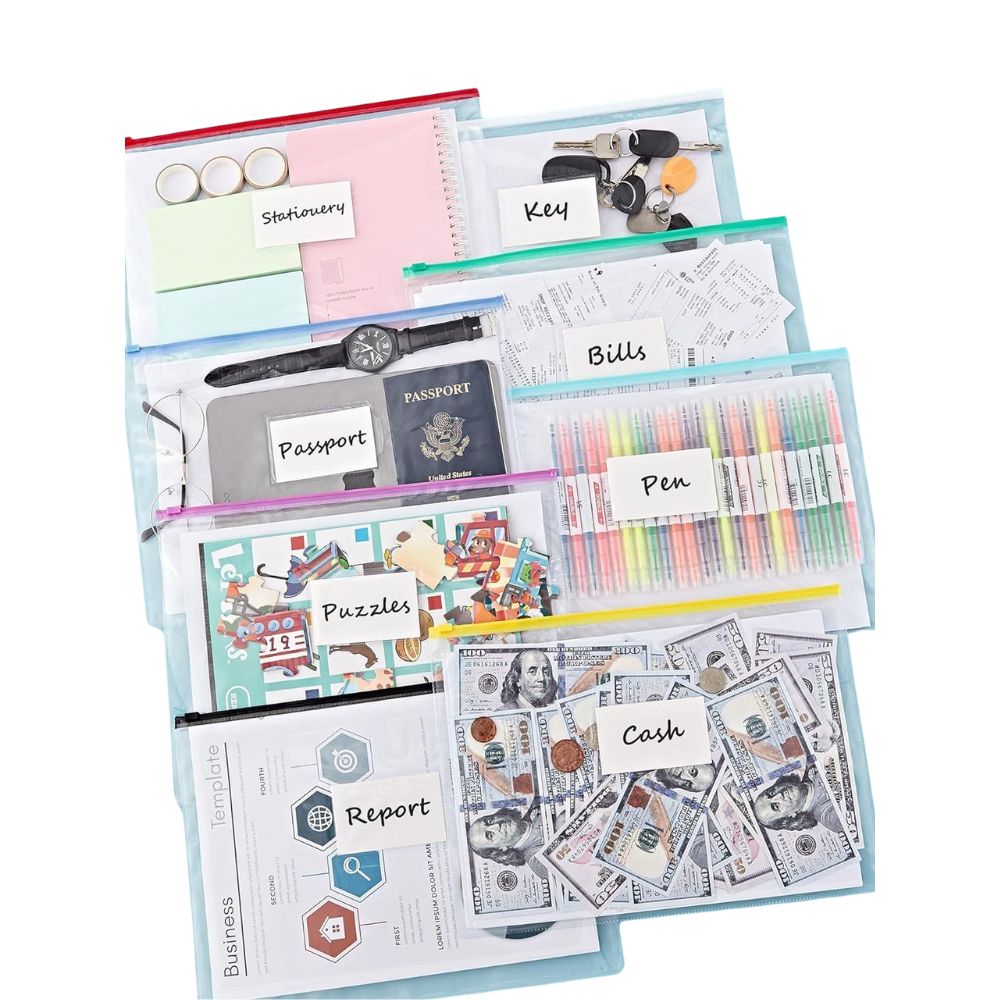 Transparent Pouch A4 Zip Lock (Pack Of 5)