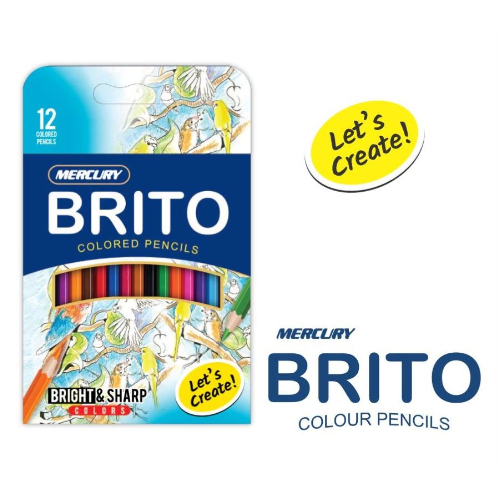 Colour Pencils 12 Mercury Brito Medium
