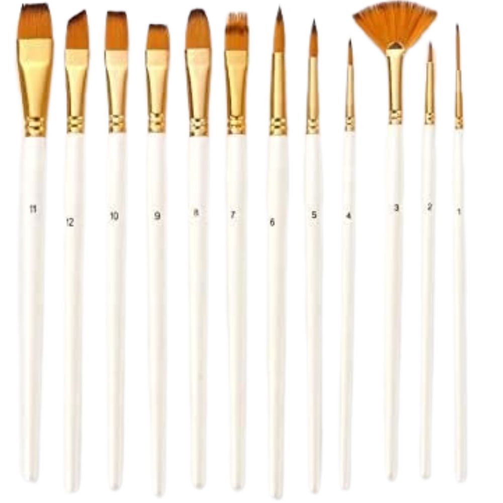 Artist Brush Set Of 12 Mix Size Brushes