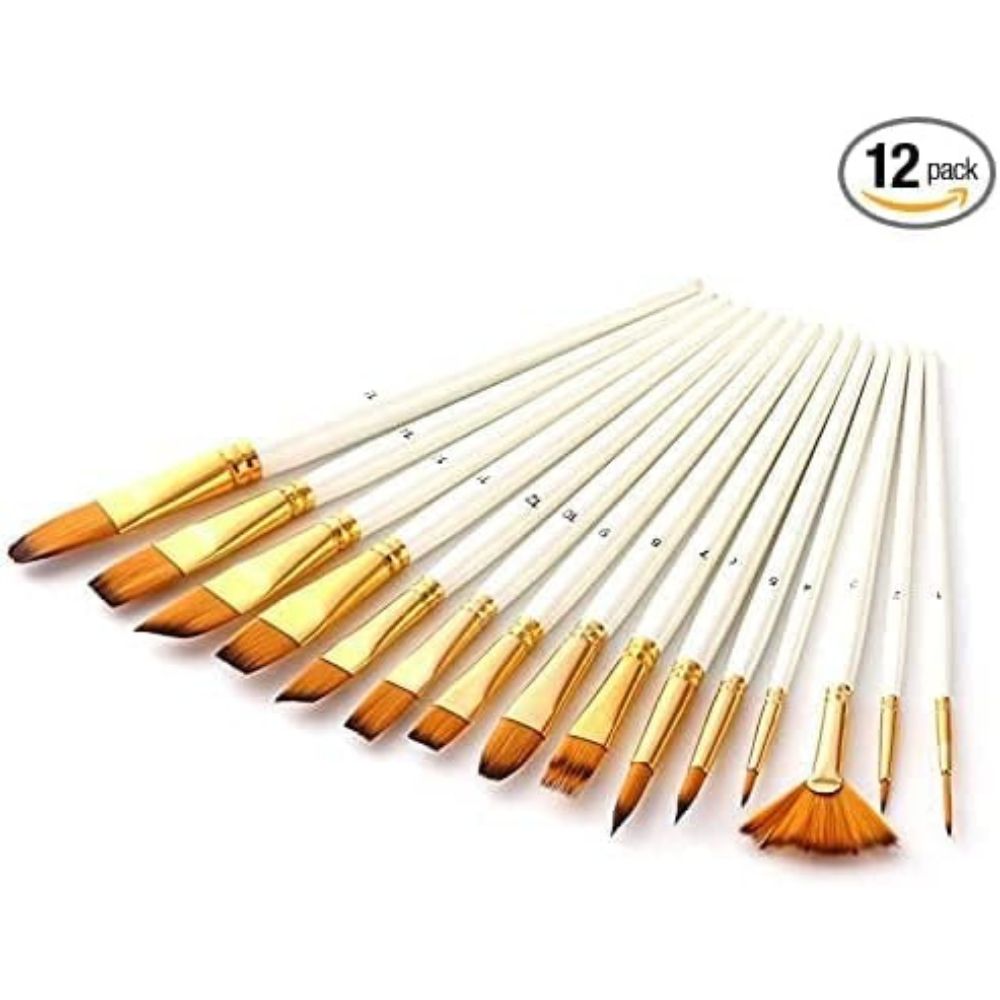Artist Brush Set Of 12 Mix Size Brushes