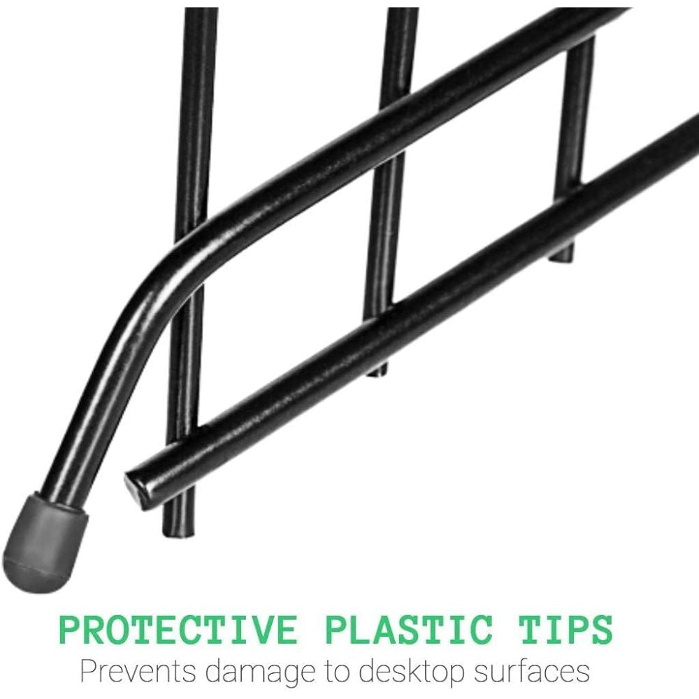 Office Metal Incline Desktop File Sorter 8 Compartments Black