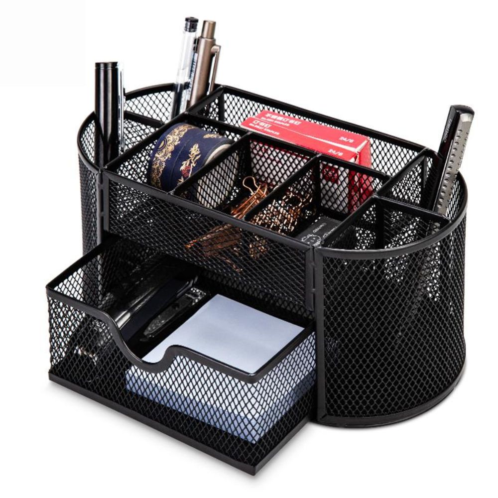 Metal Mesh Desk Organizer 8 Compartment