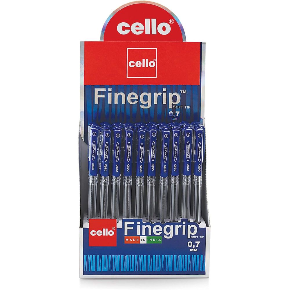 Cello Finegrip Ball Pen Blue 0.7mm (Display Of 50 Pcs)
