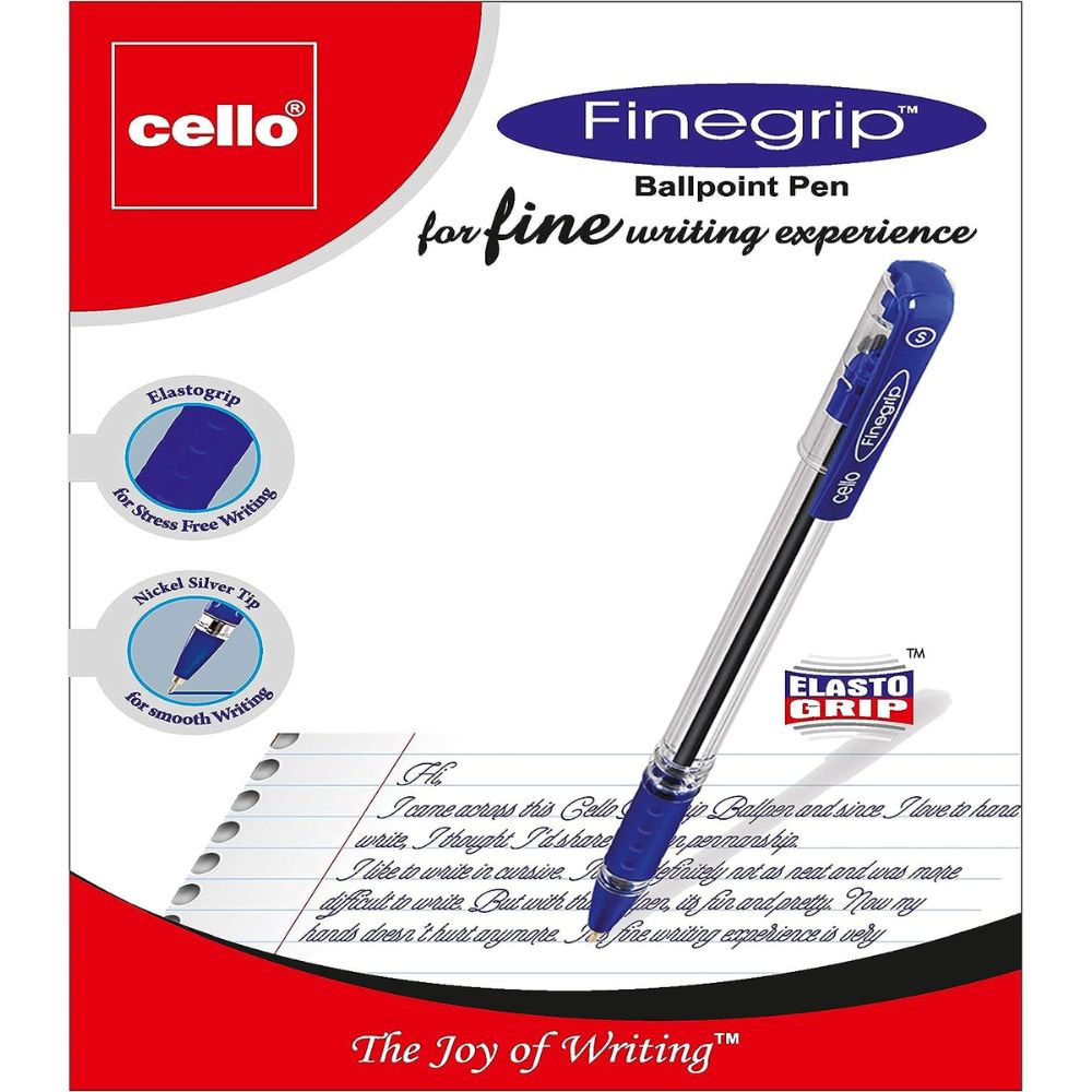 Cello Finegrip Ball Pen Blue 0.7mm (Display Of 50 Pcs)