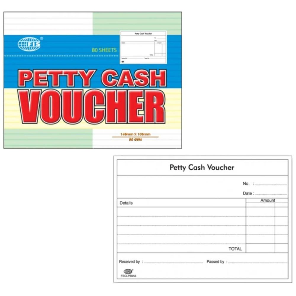 Petty Cash Voucher Book 80 Sheets A6