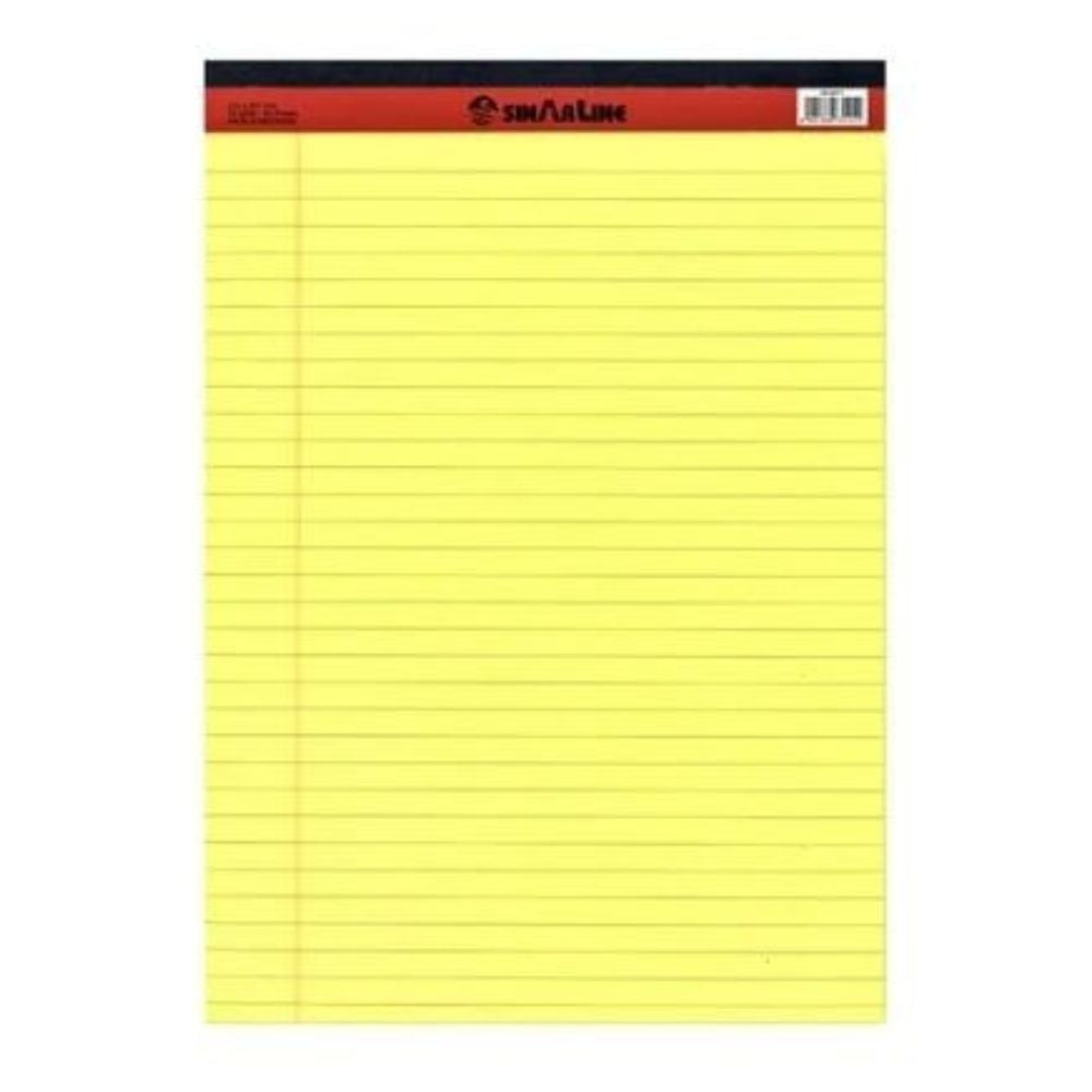 Sinarline Lined Pad A4 / A5 Yellow 50 Sheets