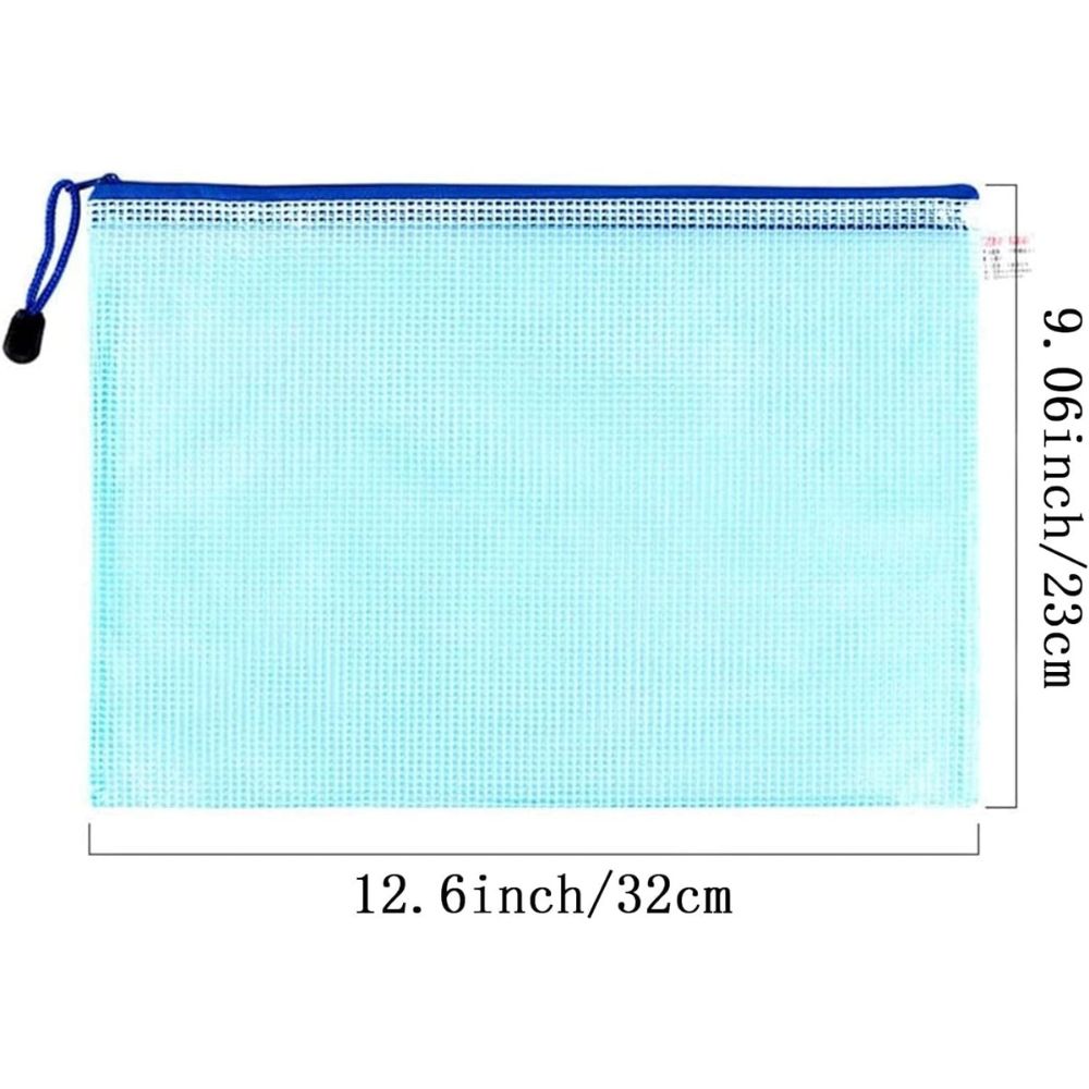 A4 Files Folder Mesh Document Files Plastic Wallet (Pack Of 5)