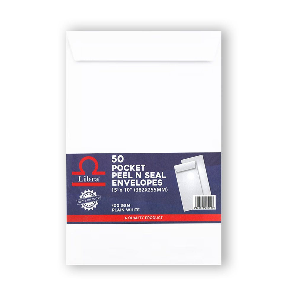 Envelope Legal Size 15x10 FC White Self Adhesive (Pack Of 50)