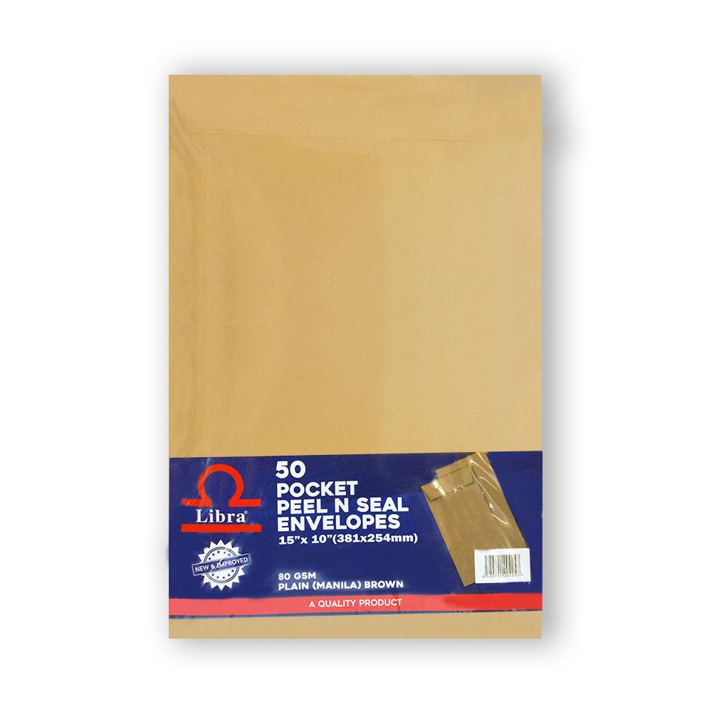 Envelope Legal Size 15x10 FC Brown Self Adhesive (Pack Of 50)