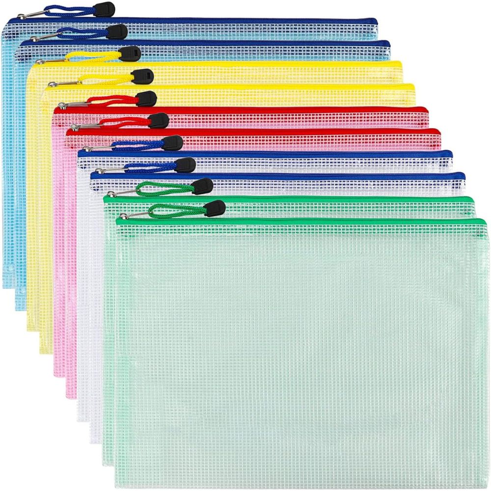 A5 Zip Bags Assorted (Pack Of 10)