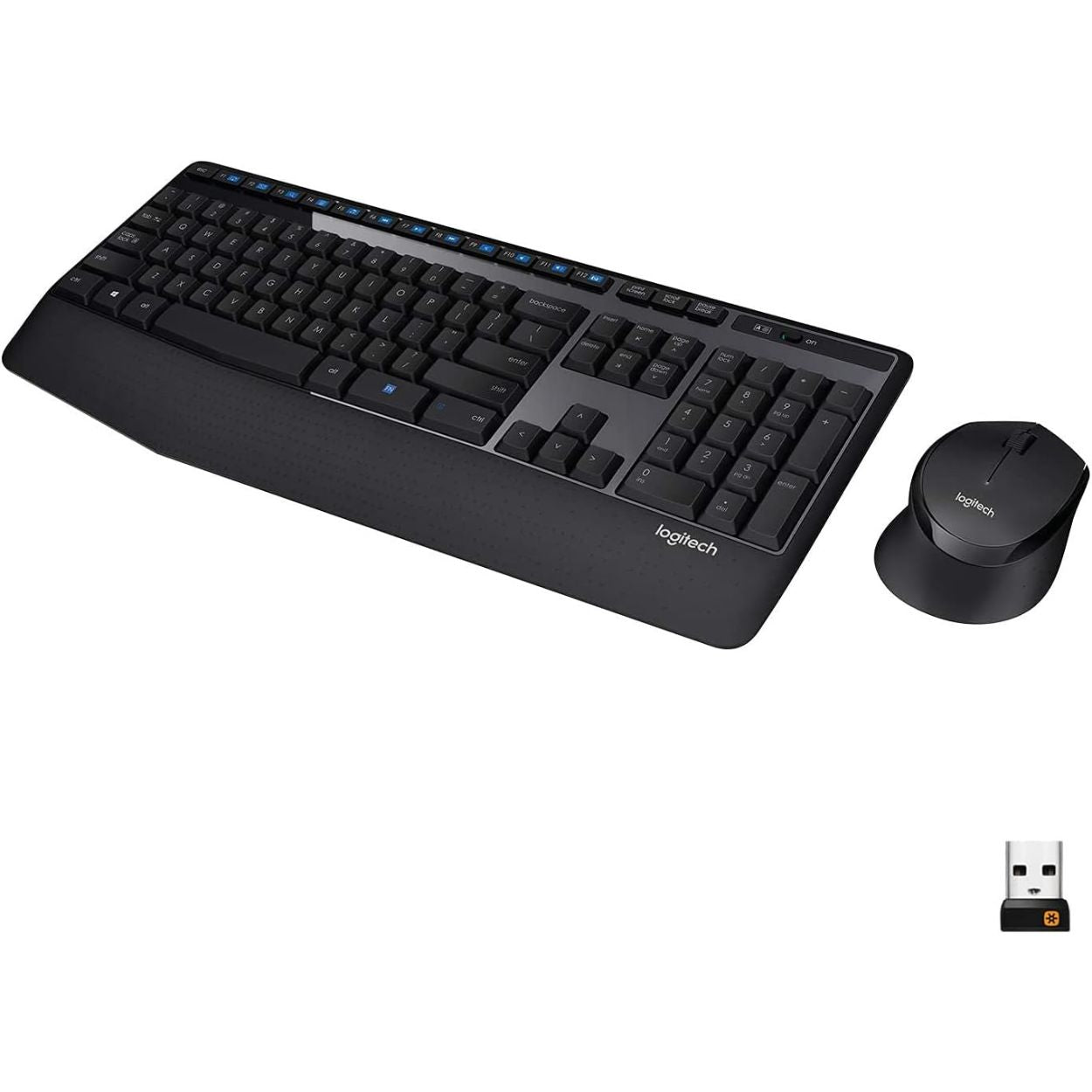 Logitech MK345 Wireless Keyboard and Mouse Combo, Full-Sized Keyboard with Palm Rest