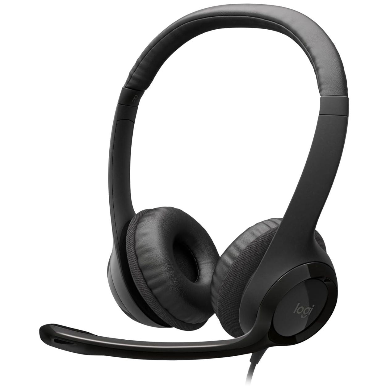 Logitech H390 Wired Headset for PC/Laptop, Stereo Headphones with Noise Cancelling Microphone