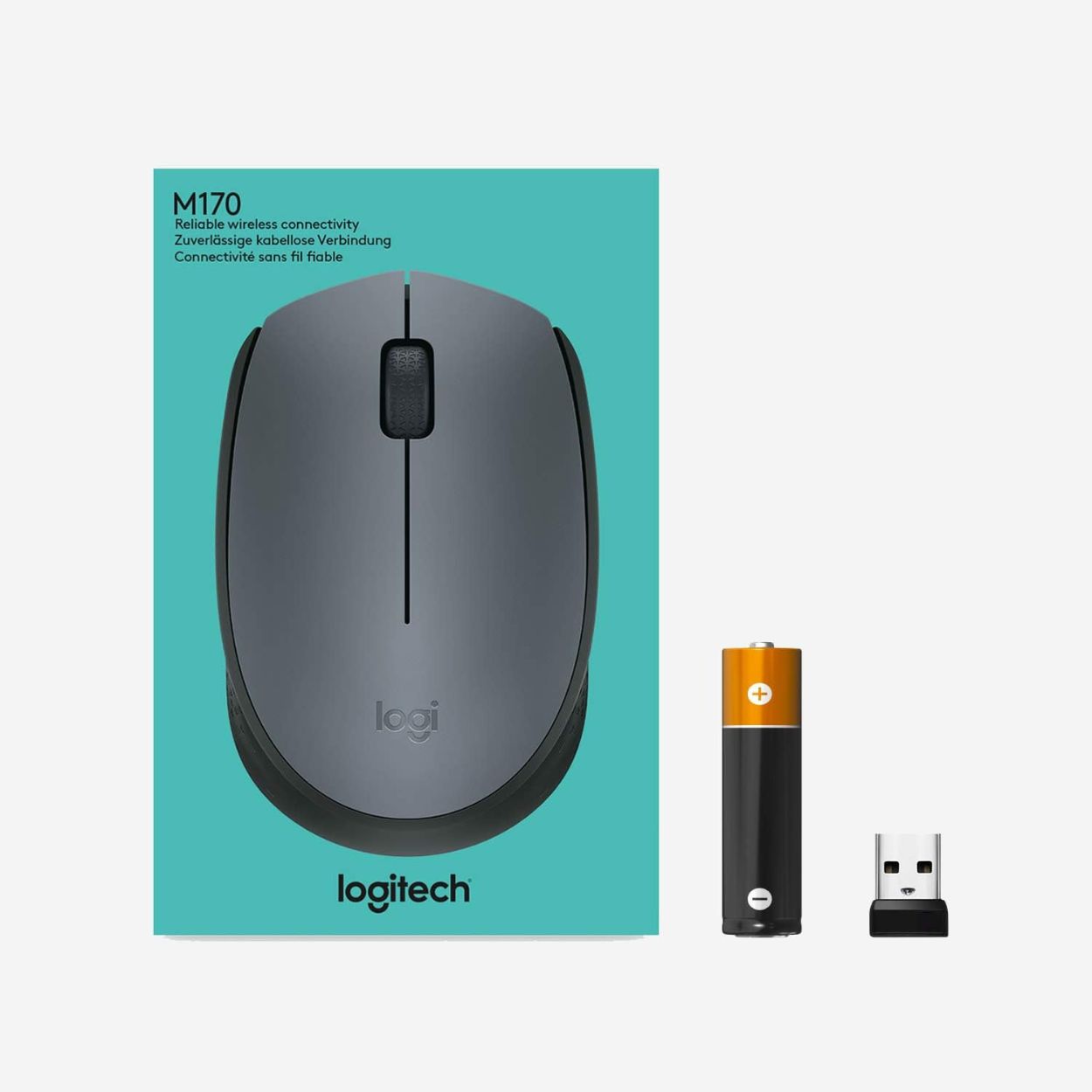 Logitech M170 Wireless Mouse, 2.4 GHz with USB Mini Receiver