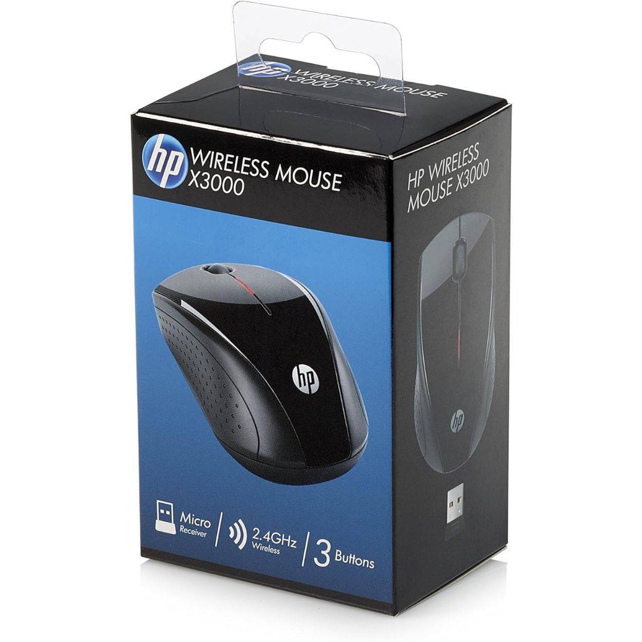 HP X3000 2.4GHZ, 1200 dpi Optical Wireless Mouse