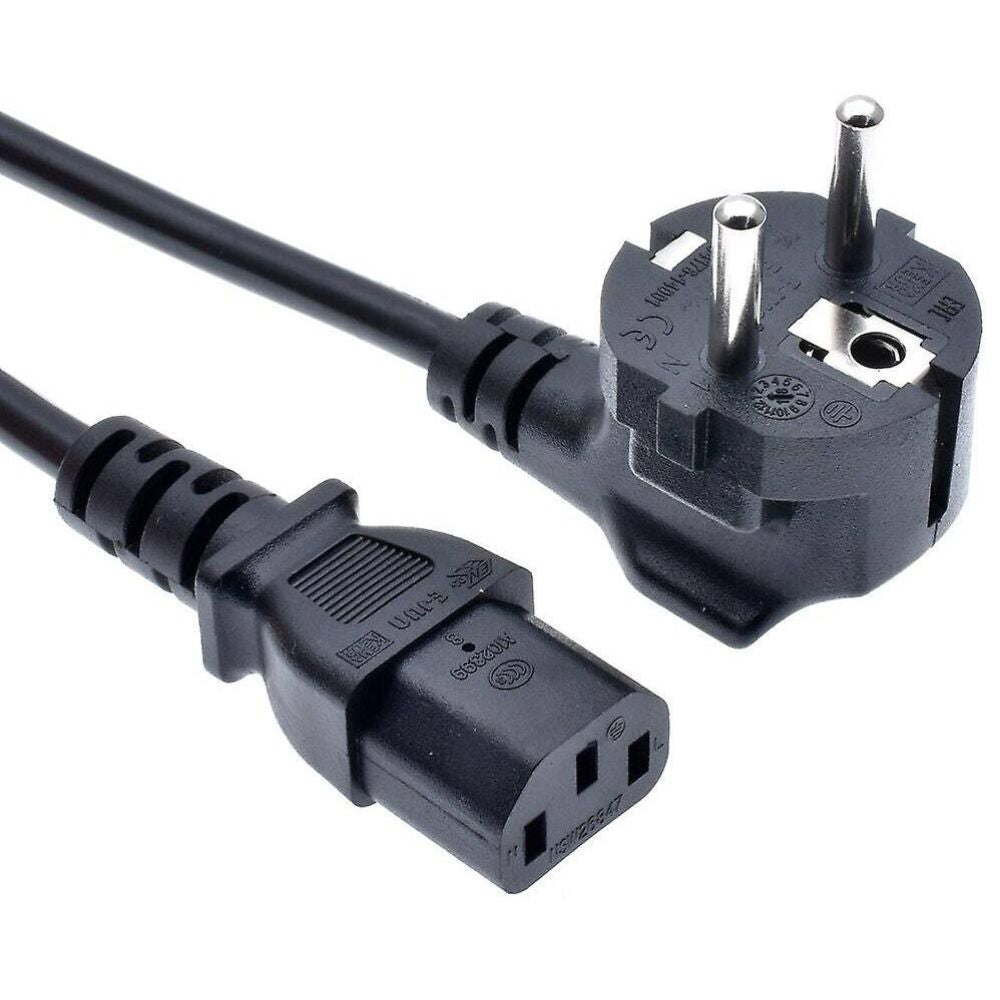 Power Cable For PSU, Euro Plug, 16A, 1.5m, Black