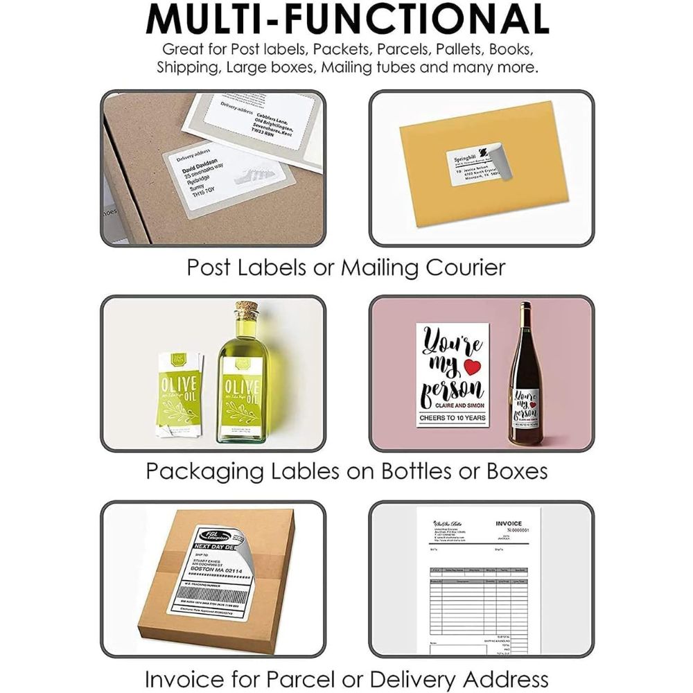 A4 Size Sticker Sheets White 210x297mm (Pack Of 100 Sheets)