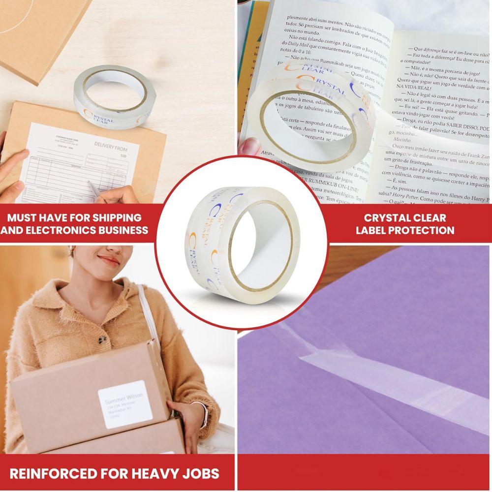 Scotch Tape 1" Inch Clear Transparent 72 Yards