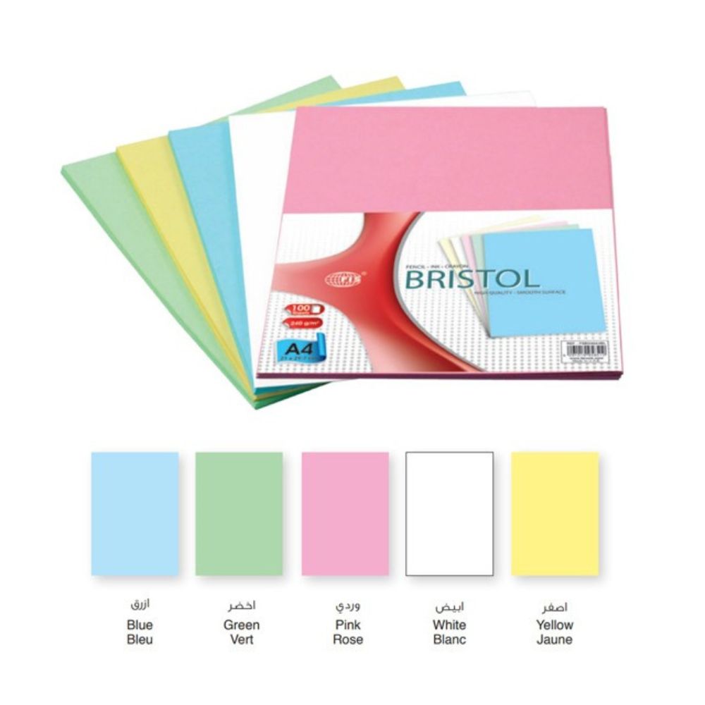 Bristol Bond Paper 180 Gram A4 (Pack Of 100)