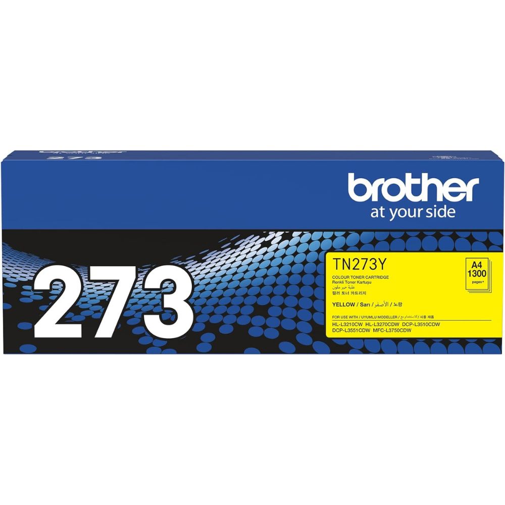 Brother Genuine TN273Y Standard Black, Cyan, Magenta, Yellow Ink Printer Toner Cartridge