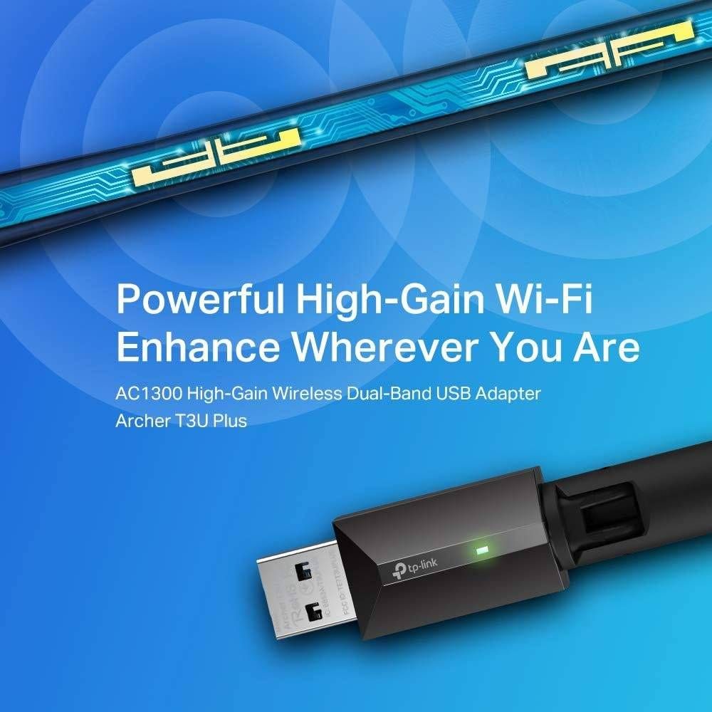 TP-LINK AC1300 USB 3.0 Wi-Fi Dongle, Dual Band MU-MIMO Adapter