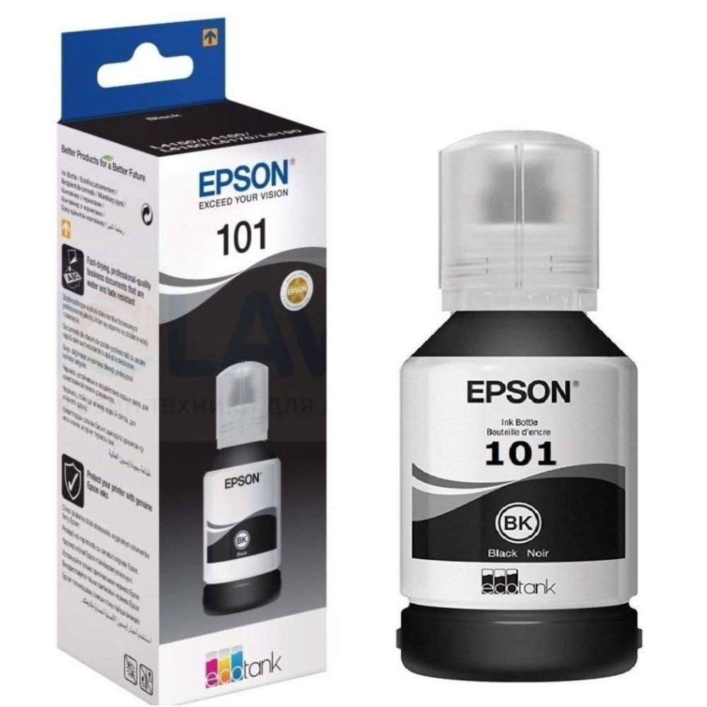 Epson Orignal 101 Ink Bottle 70ml , 127ml Black, Yellow70ml, Magenta70ml, Cyan70ml