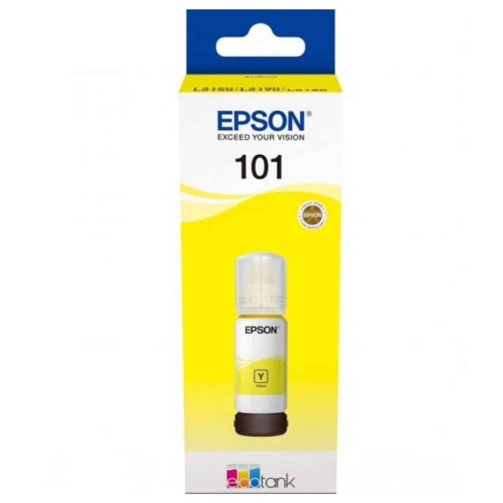 Epson Orignal 101 Ink Bottle 70ml , 127ml Black, Yellow70ml, Magenta70ml, Cyan70ml