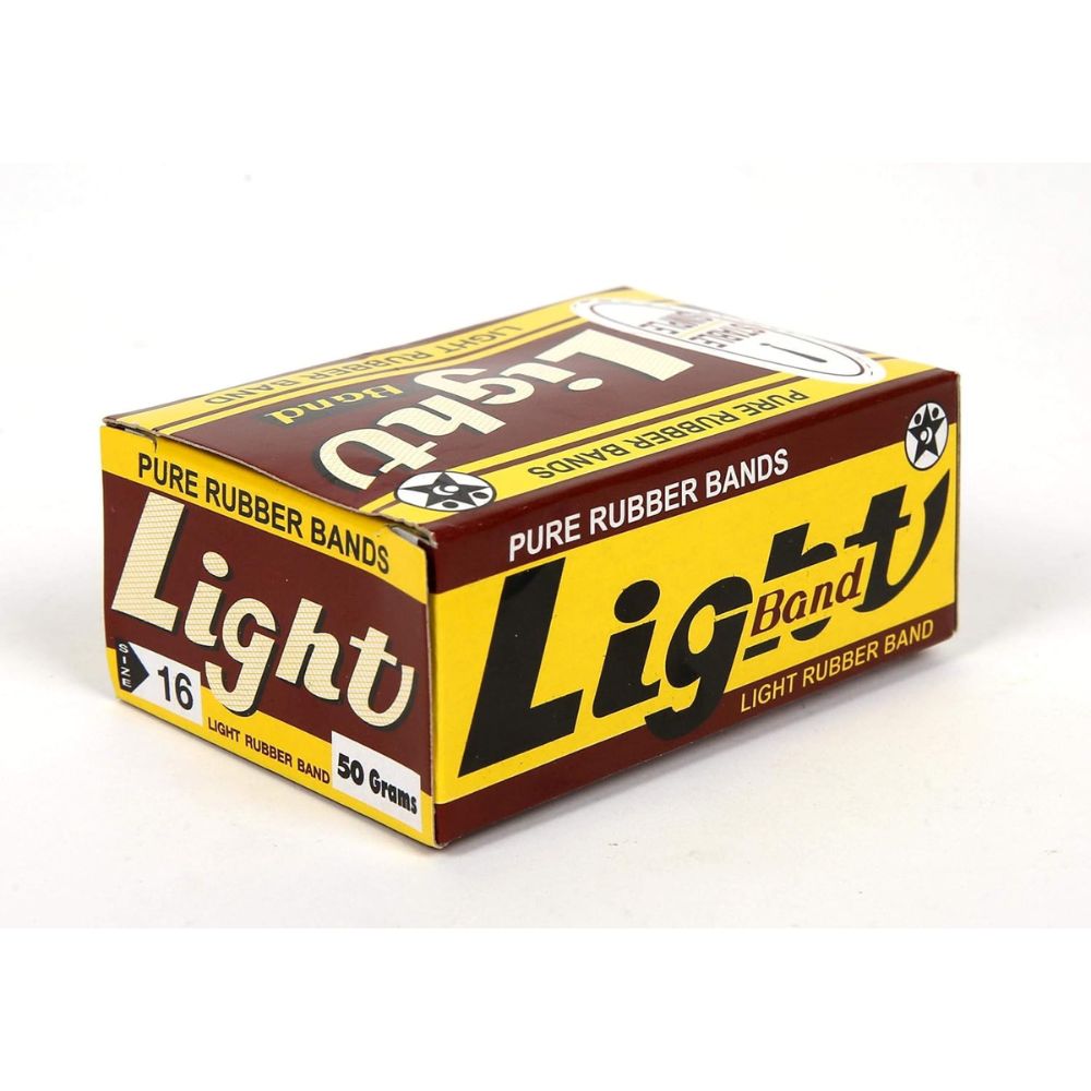 Light Rubber Bands Yellow 50 Gram (Pack Of 12 Box)
