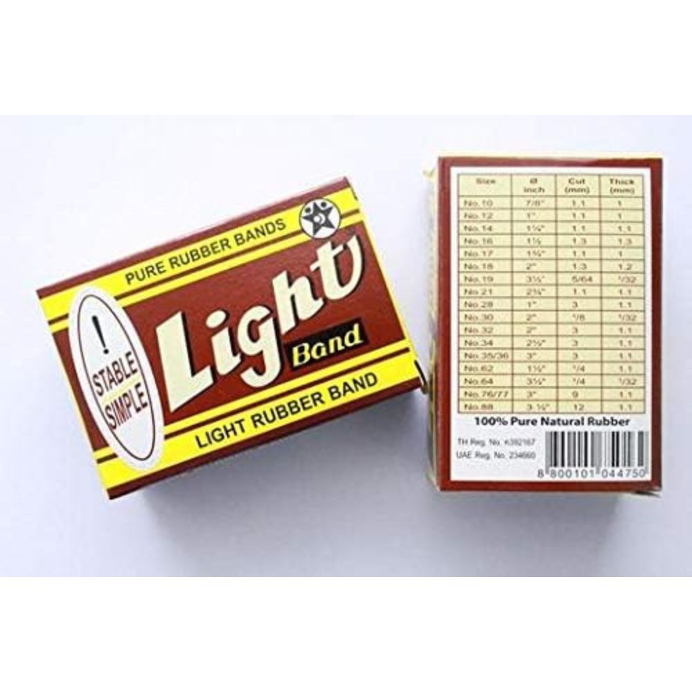 Light Rubber Bands Yellow 50 Gram (Pack Of 12 Box)