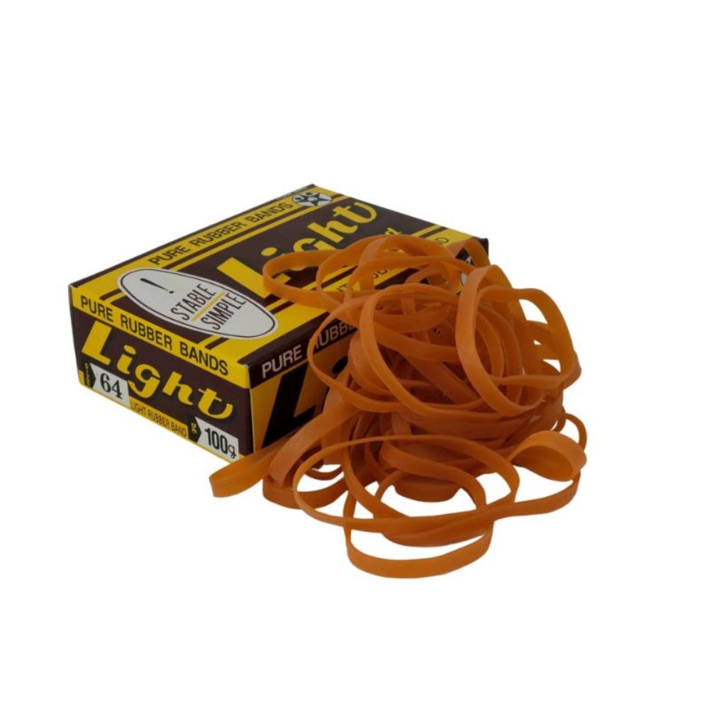 Light Rubber Bands Yellow 50 Gram (Pack Of 12 Box)