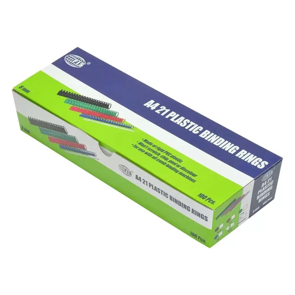 8 mm A4 Plastic Binding Rings 100 Pcs Black