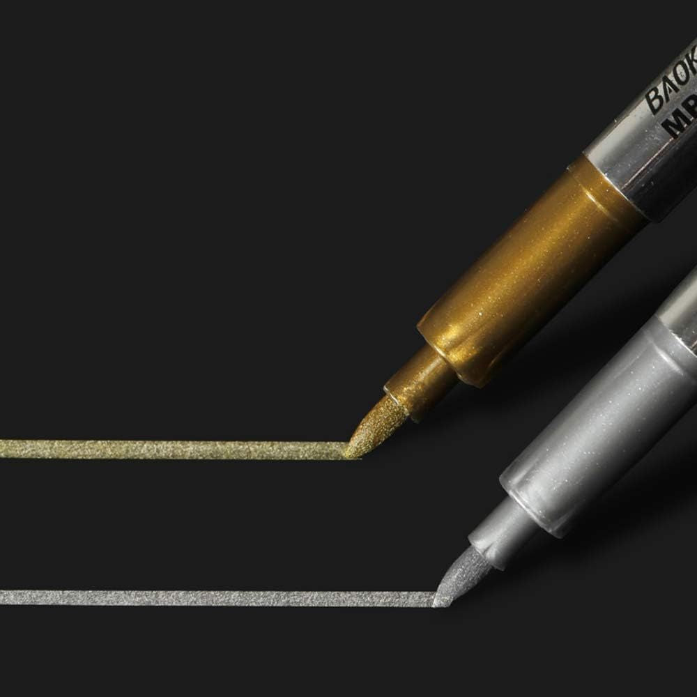 Metallic Markers Gold and Silver Metallic Permanent Markers (1 Pcs)