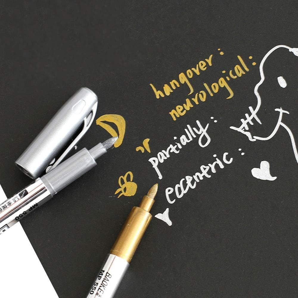 Metallic Markers Gold and Silver Metallic Permanent Markers (1 Pcs)