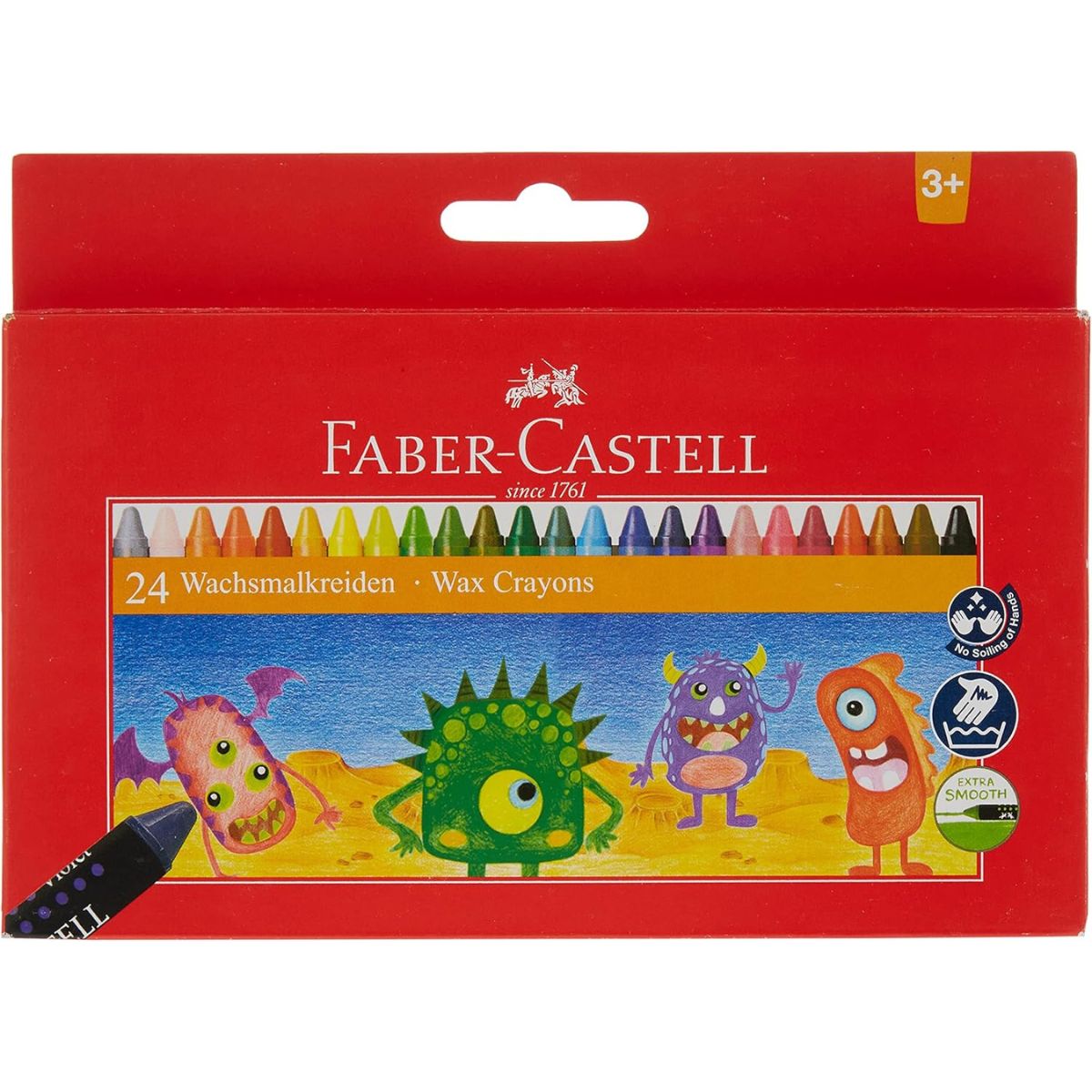 Faber Castell Wax Crayons 24 Colour 90MM