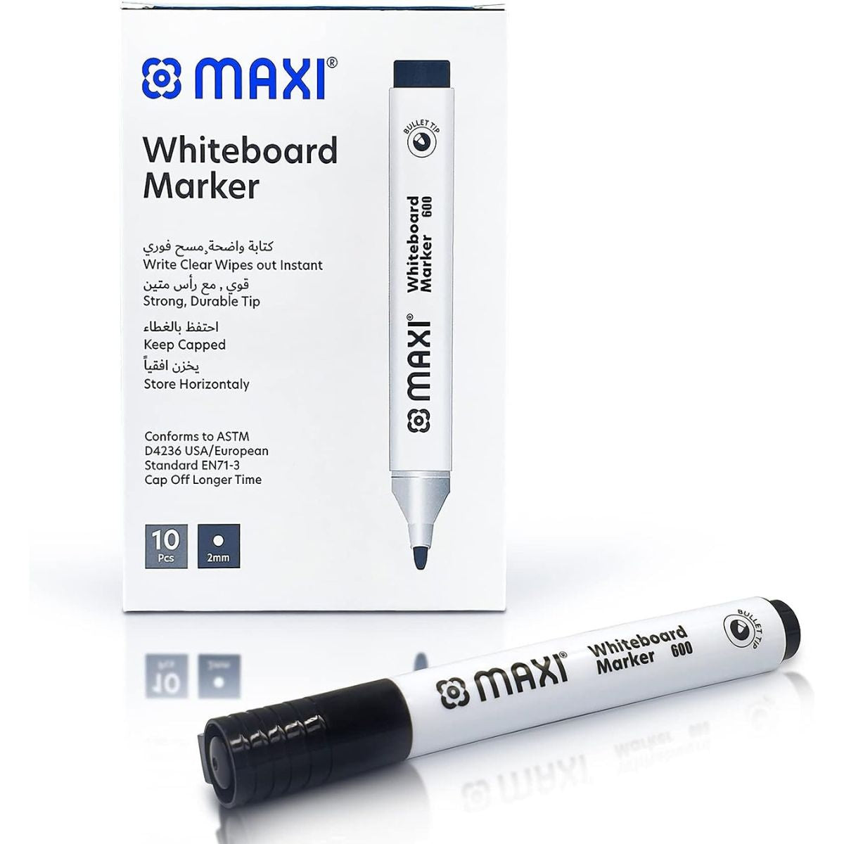 White Board Marker Erasable Markers 2mm Maxi (Pack Of 10)