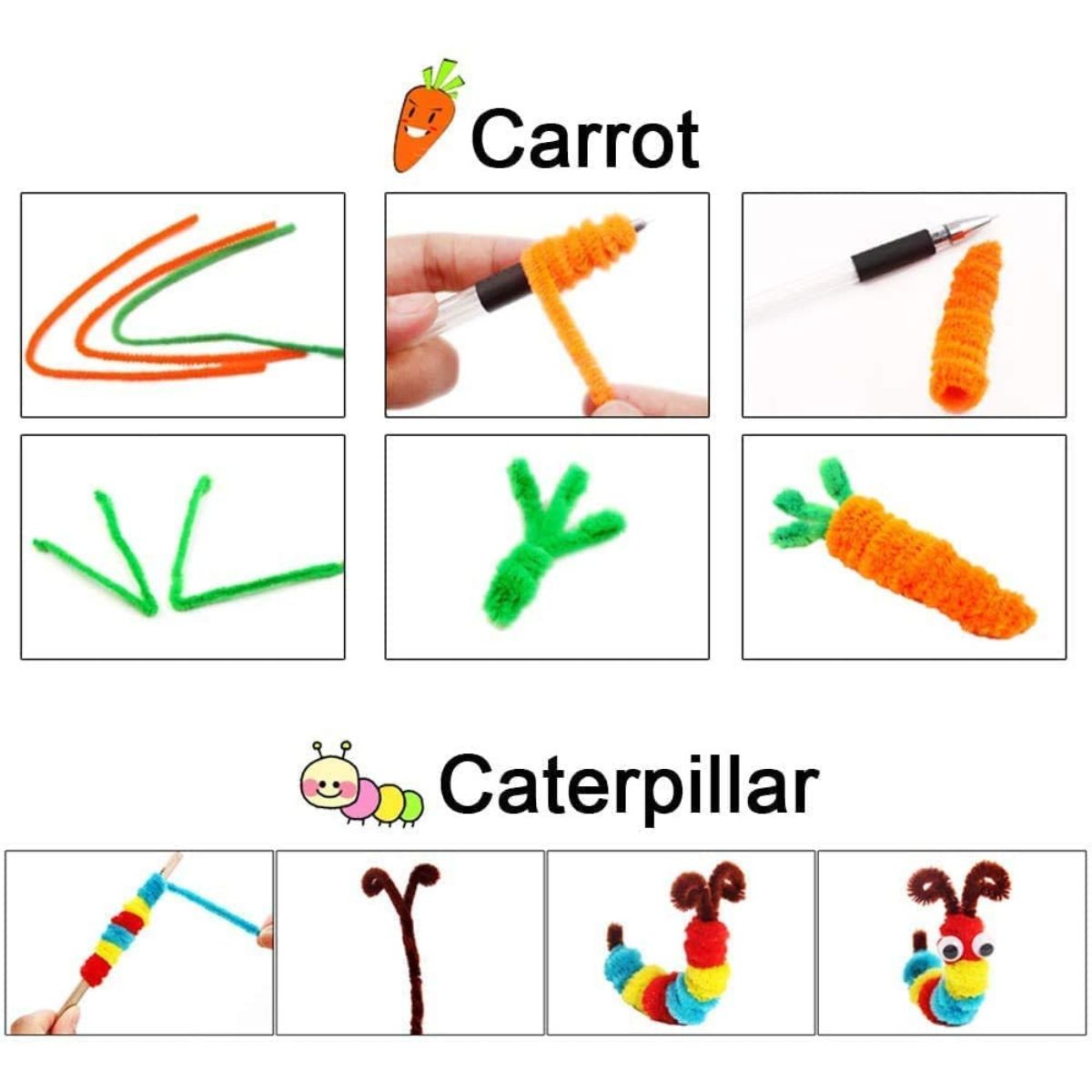 Pipe Cleaners Multi Colors 30cm For Arts and Crafts Kids DIY (Pack Of 200 Pcs)