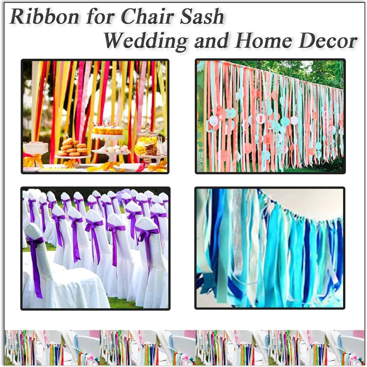 Double Face Satin Ribbon 1 Inch x 25 Yards Fabric Satin Ribbon for Gift Wrapping, Crafts