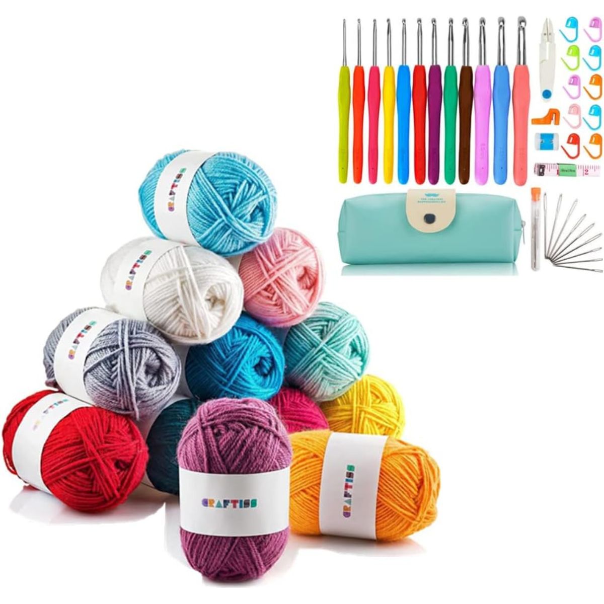 Cotton Yarn Set DIY Yarn 25 Gram Each 10PCS Large Crochet Yarn Assorted