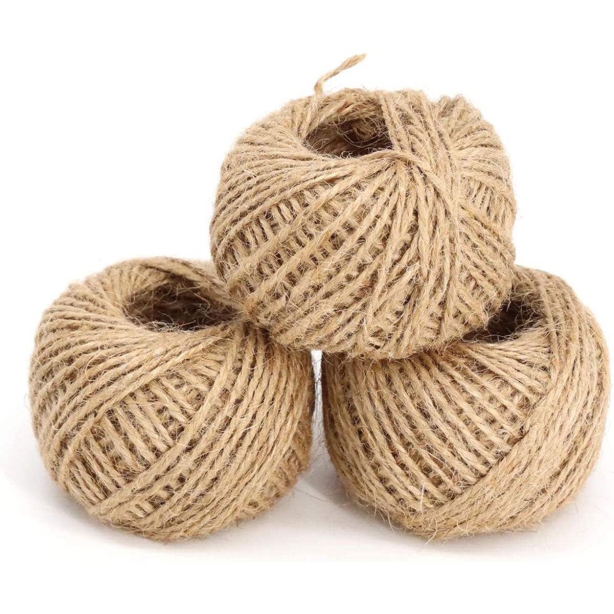 Natural Jute Roll 50m Lenght 2mm For Arts and Crafts, Gift Wrapping (Pack Of 3)